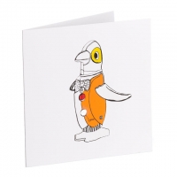 Orange tin penguin